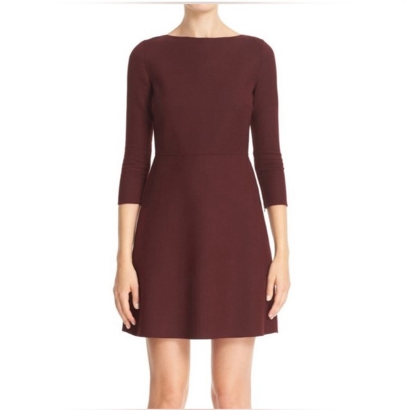 Theory Wool Fit and Flare Dress 4 - Picture 1 of 11